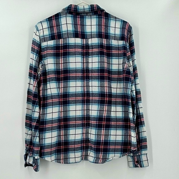 Purnell Women’s Flannel Button Down Shirt with Flower Buttons Size Large - Picture 2 of 9